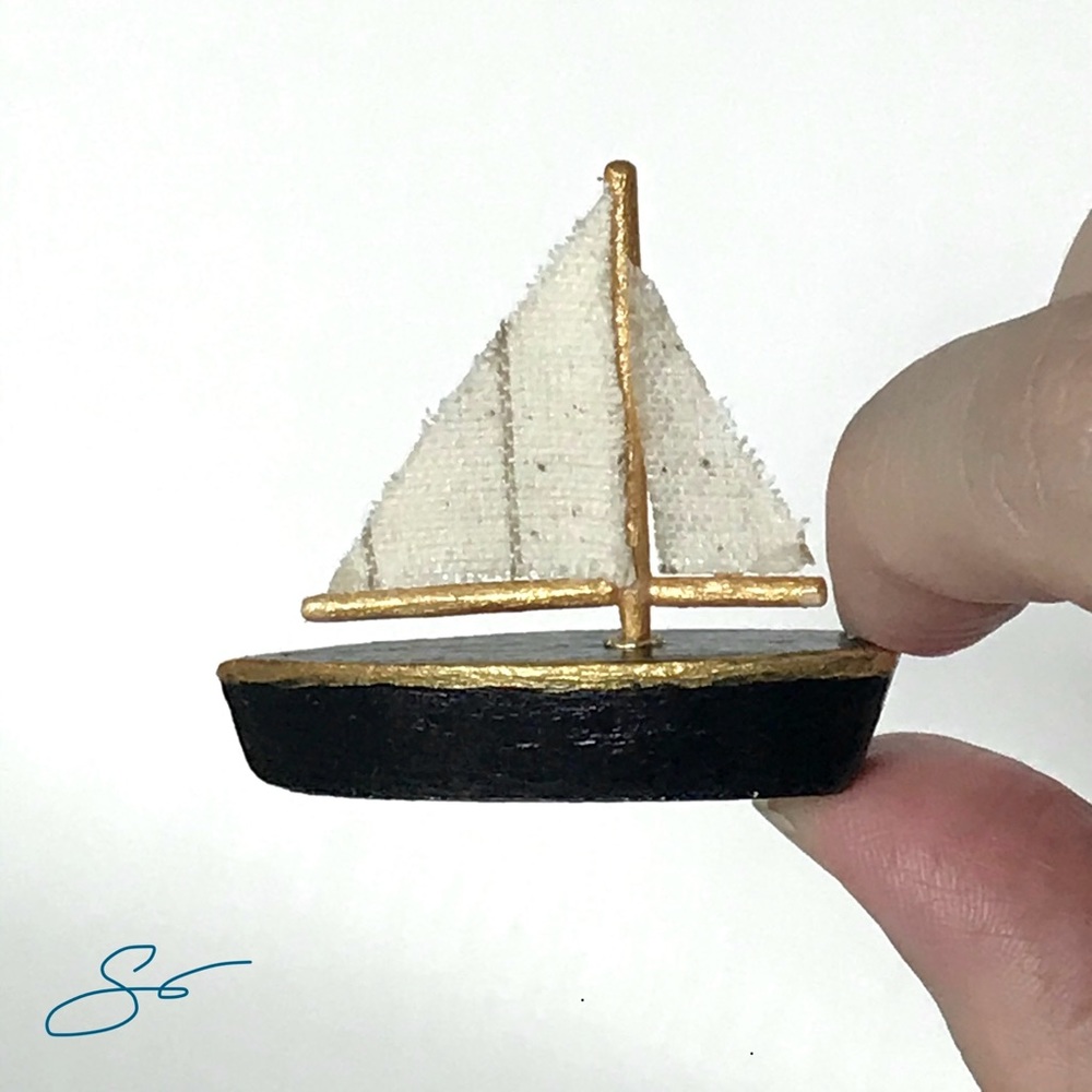 Handmade Miniature Sailboat